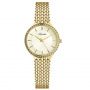 Złoty damski szwajcarski zegarek Adriatica z bransoletką i kryształkami A3176.1111QZ