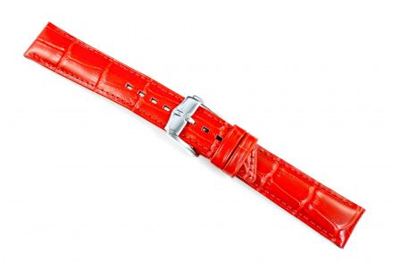 Czerwony pasek Skórzany 18 mm HIRSCH Princess NQR 02628120-2-18 (M)