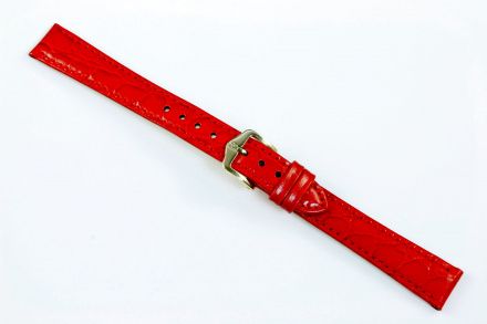 Czerwony pasek skórzany 14 mm HIRSCH Crocograin 12302820-1-14 (M)