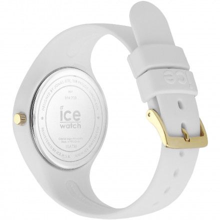 Biały zegarek Ice-Watch Ice Glam S złote cyfry 014759 + TOREBKA KOMUNIJNA