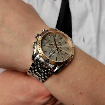 Szwajcarski zegarek męski Adriatica z chronografem i bransoletą A8202.R117CH