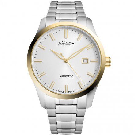 Szwajcarski automatyczny zegarek Męski Adriatica na bransolecie A8277.2113A 