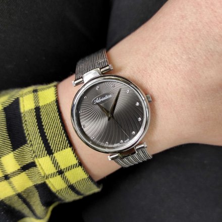 Elegancki zegarek damski Adriatica z kryształkami na tarczy A3689.5146Q