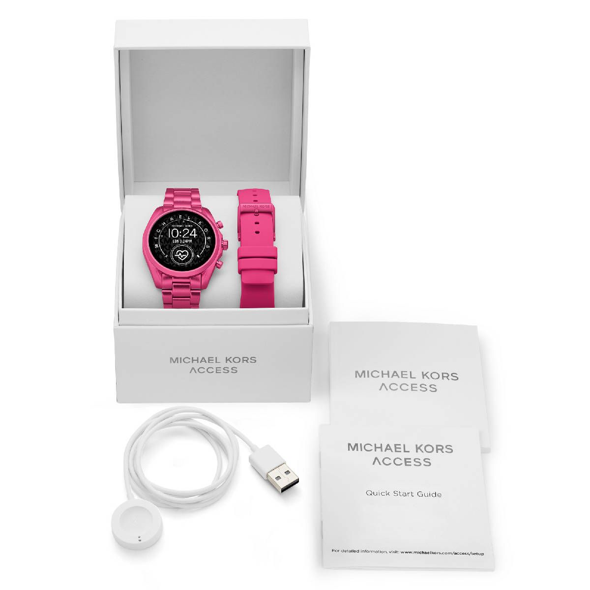 Różowy Smartwatch Michael Kors 5 GEN MKT5099 BRADSHAW 2.0 - 1 571,00 zł -  Otozegarki.pl