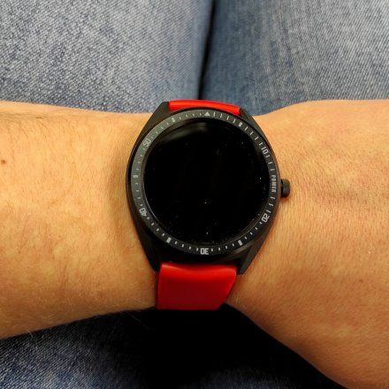Czerwony Smartwatch męski Marea B59003/4 Dystans Ciśnienie Tlen Puls Kroki Muzyka