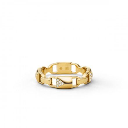 Złoty pierścionek Michael Kors  r. 14 obrączka kłódki z kryształkami MKC1024AN710