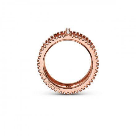 Różowozłoty pierścionek Michael Kors  r.11 obrączka z kryształami MKC1113AN791
