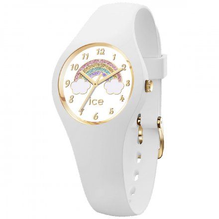 Biały zegarek dziecięcy Ice watch 018423 z tęczą Ice Fantasia XS + TOREBKA KOMUNIJNA