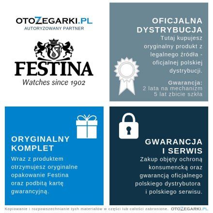 Zegarki Festina Automatic • Męskie i Damskie • OtoZegarki