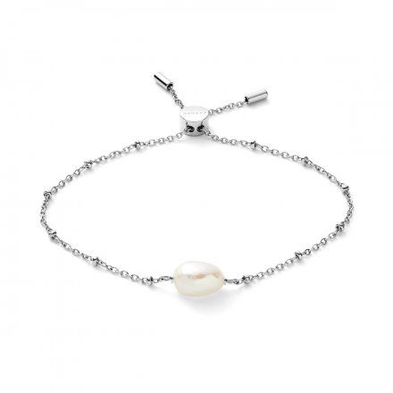 Srebrna bransoletka Skagen z perłą regulowana SKJ1399040