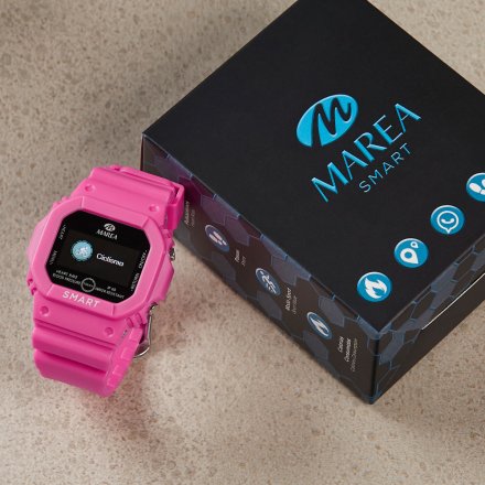Smartwatch dla dzieci Marea fioletowy sportowy B60002-4 + TOREBKA KOMUNIJNA