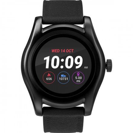 Czarny smartwatch z funkcją rozmowy Timex iConnect okrągły TW5M31500