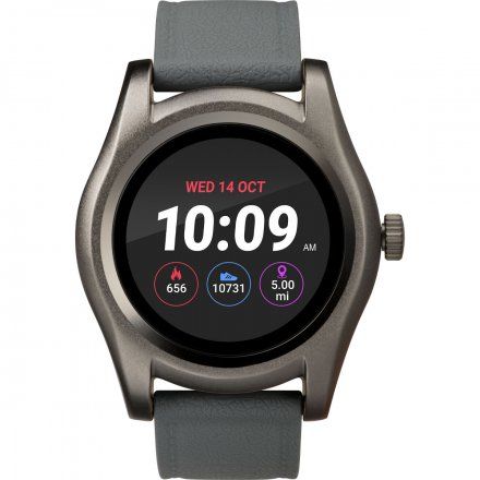 Szary smartwatch z funkcją rozmowy Timex iConnect okrągły