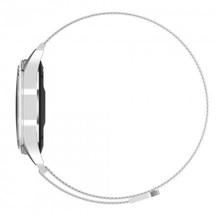 G.Rossi srebrny smartwatch czarny pasek Puls Kroki Ciśnienie G.RSWBF2-3C1-2