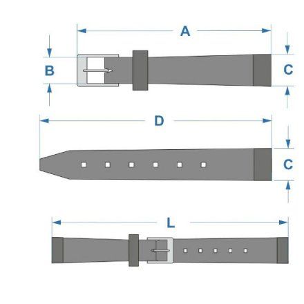 Jasnobrązowy pasek skórzany 18 mm HIRSCH Osiris 03475115-1-18 (M)