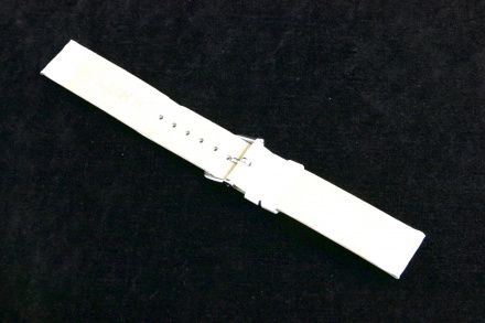 Biały pasek skórzany 26 mm HIRSCH Scandic 17852000-2-26 (M)