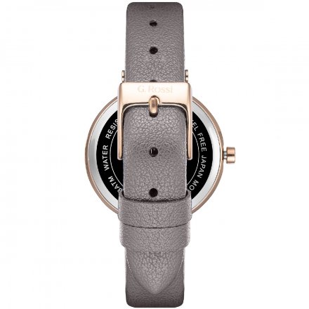 Zegarek G.Rossi złoty z szarym paskiem G.R10995A2-3B4