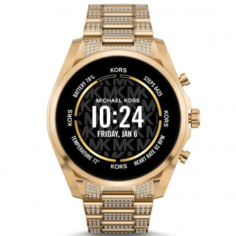 Złoty smartwatch Michael Kors z kryształkami 6 GEN MKT5136 BRADSHAW - 2  049,00 zł - Otozegarki.pl