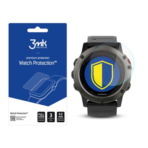 Garmin Fenix 5x 51 mm Szkło ochronne 3 szt - 3mk Watch Protection  FlexibleGlass Lite - 32,90 zł - Otozegarki.pl