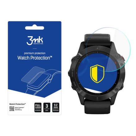 Garmin Fenix 6 Pro Szkło ochronne 3 szt - 3mk Watch Protection FlexibleGlass Lite