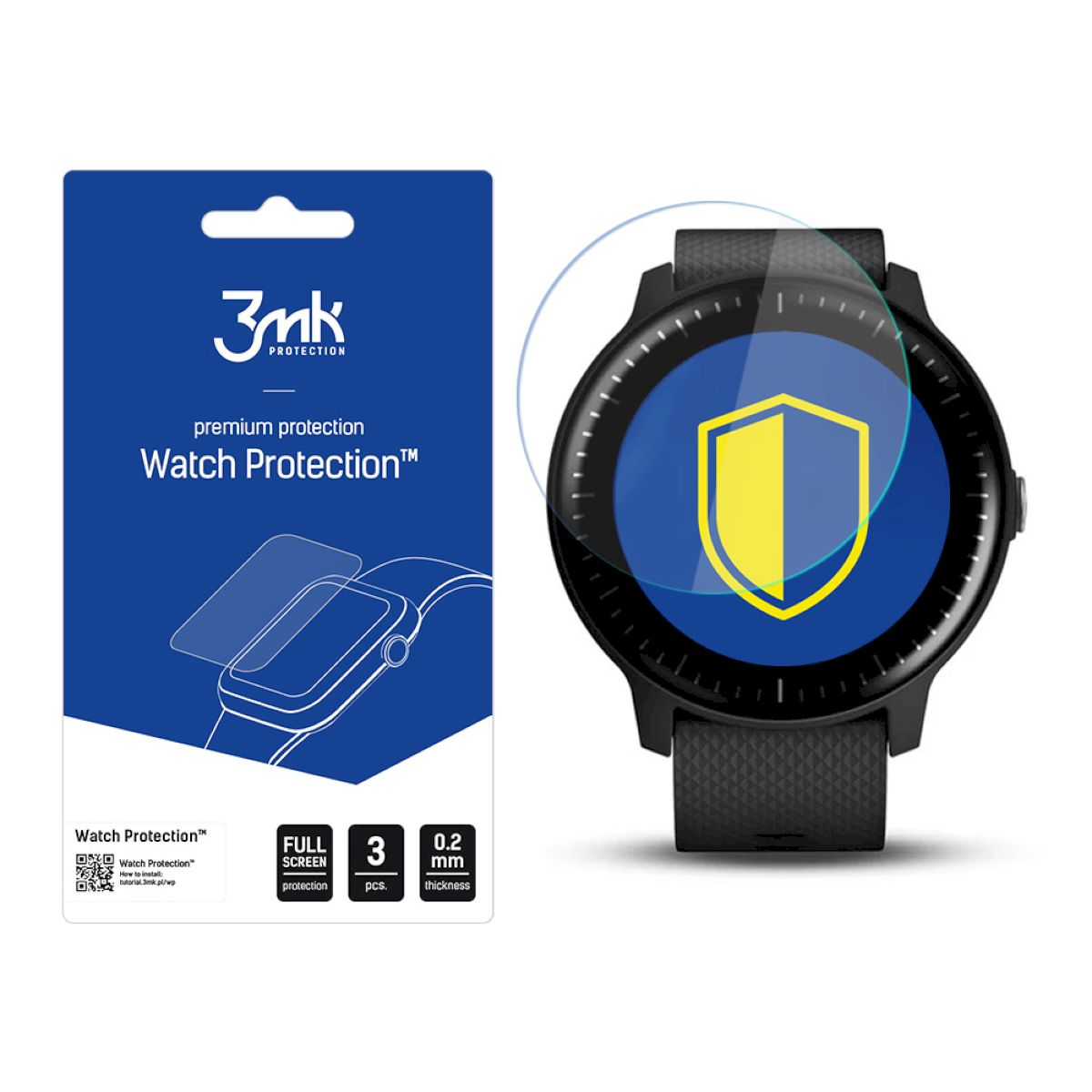 Garmin Vivoactive 3 Music Folia ochronna 3 szt - 3mk Watch Protection ARC+  - 32,90 zł - Otozegarki.pl