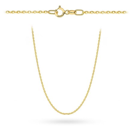 Złoty łańcuszek 45 cm splot ankier rolo diamentowany • Złoto 585 0.91g