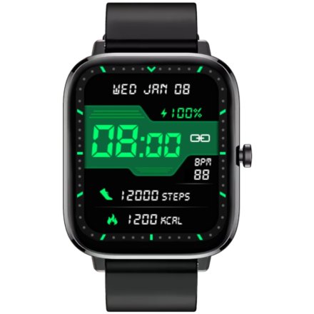 Czarny smartwatch z funkcją rozmów Rubicon RNCE79 SMARUB121