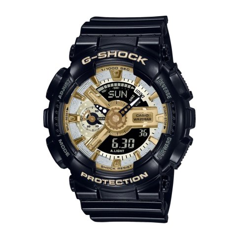 Zegarek Casio GMA-S110GB-1A Czarno-złoty G-Shock - 629,00 zł - Otozegarki.pl