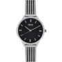 Srebrny damski zegarek z czarnymi dodatkami PACIFIC X6148-15
