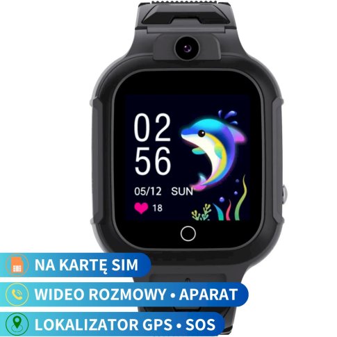 Smartwatch dla dzieci z funkcją dzwonienia GPS Czarny Pacific 33-01 -  209,00 zł - Otozegarki.pl