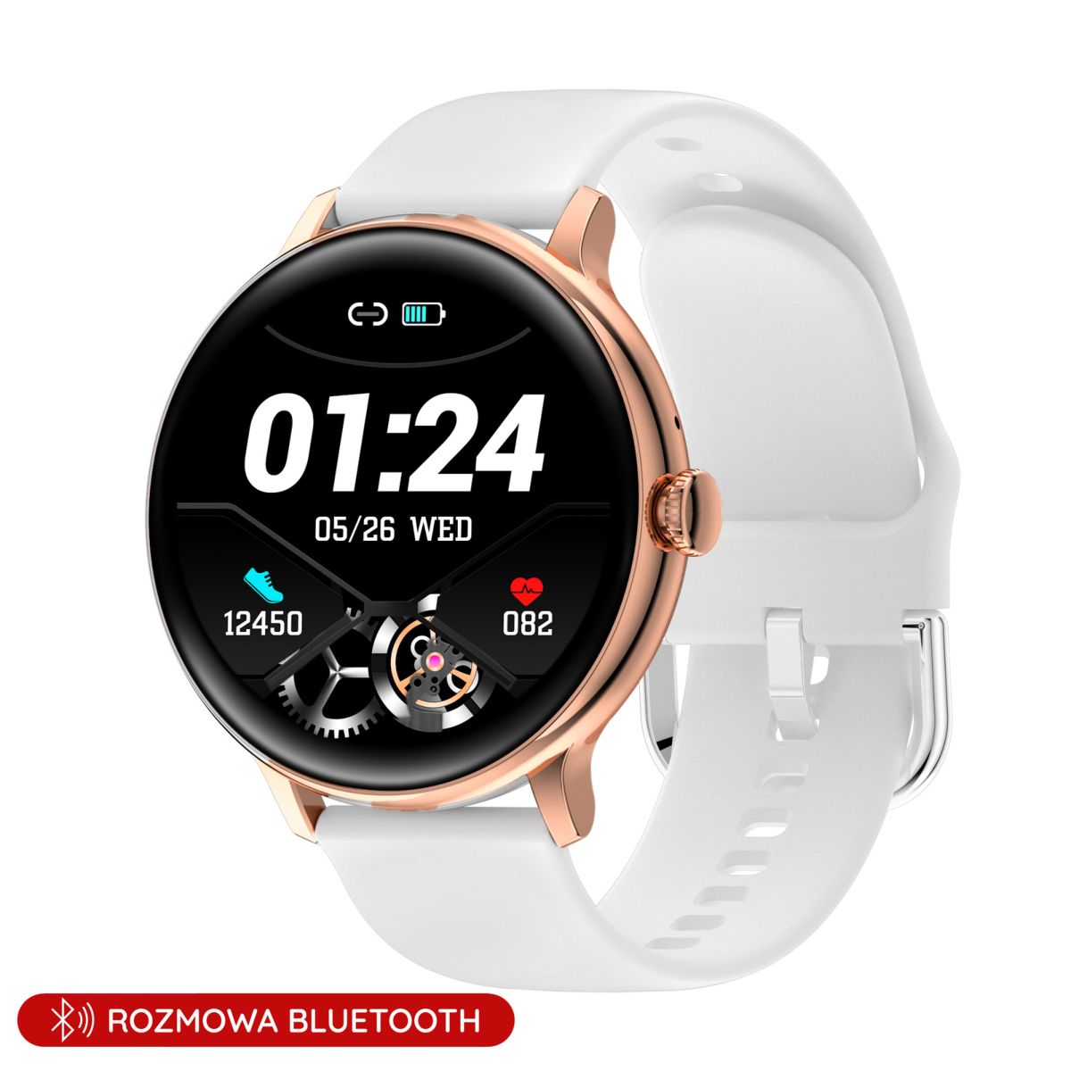 Damski smartwatch z funkcją rozmowy biały Pacific 37-04 Sport Kalorie Puls  Termometr - 198,00 zł - Otozegarki.pl