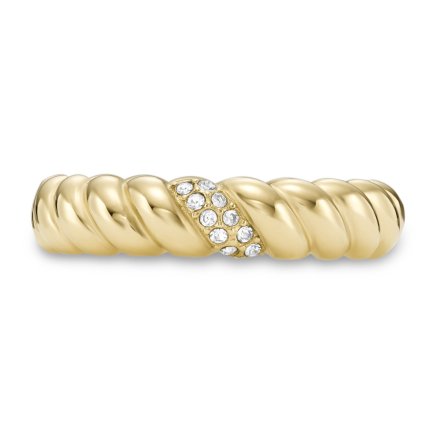 Złoty pierścionek Fossil damski vintage z kryształami r.17 JF04171710