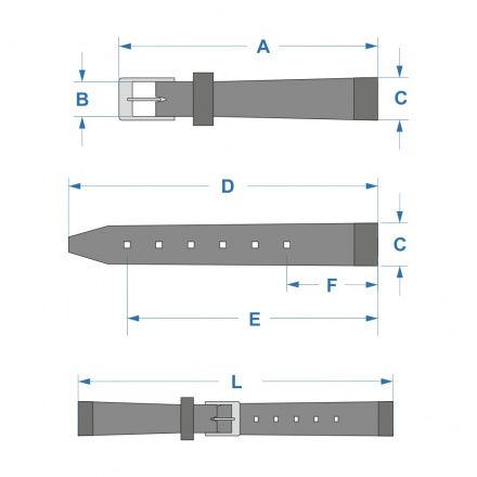 Jasnobrązowy pasek skórzany 22 mm HIRSCH Heavy Calf 02475070-2-22 (L)
