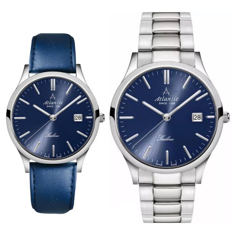 Atlantic Sealine zegarki szwajcarskie dla par niebieskie - 2 190,00 zł -  Otozegarki.pl