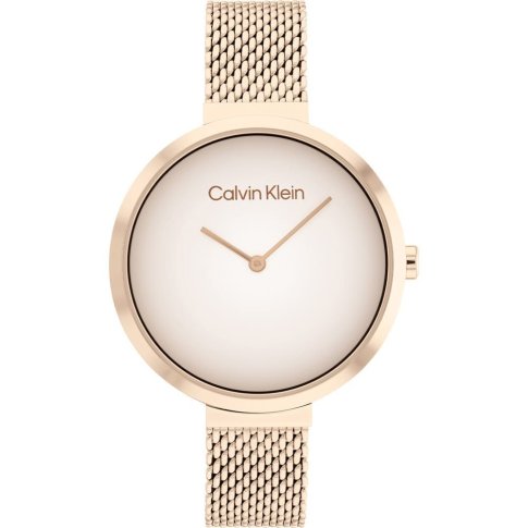 Zegarek damski Calvin Klein Minimalistic T Bar z różowozłotą bransoletką  25200080 - 672,00 zł - Otozegarki.pl