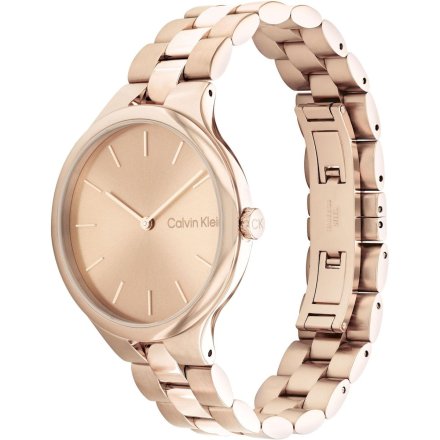 Zegarek damski Calvin Klein Linked Bracelet z różowozłotą bransoletką 25200125