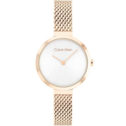 Zegarek damski Calvin Klein Minimalistic T Bar z różowozłotą bransoletką 25200140