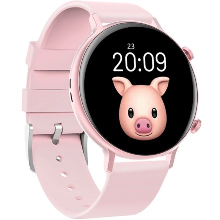 Różowy smartwatch z funkcją rozmowy Rubicon RNCE98 SMARUB192