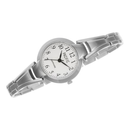 Prezent srebrny zegarek + bransoletka serce PACIFIC S6015-01