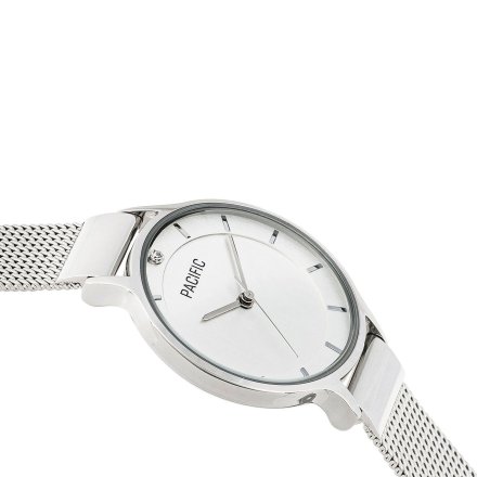 Prezent srebrny zegarek + bransoletka serce PACIFIC X6133-01