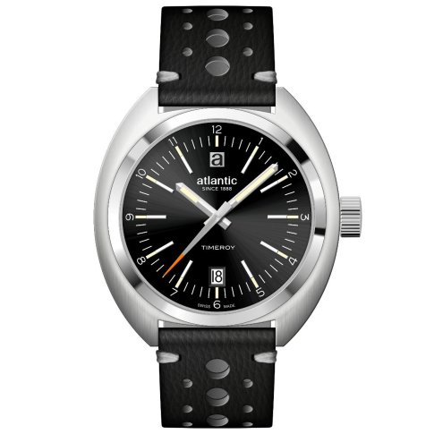 Czarny zegarek Męski Atlantic Timeroy z paskiem 70362.41.69 - 1 245,00 zł -  Otozegarki.pl
