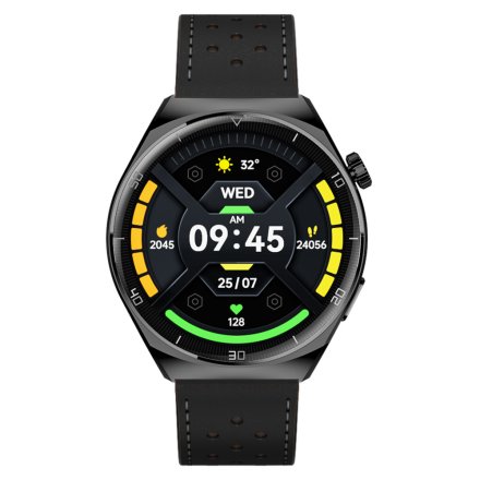 Smartwatch Garett V12 czarny skórzany + pasek 5904238485613