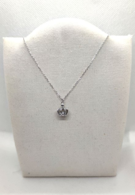 Srebrny naszyjnik z zawieszką korona GR37 • Srebro 925