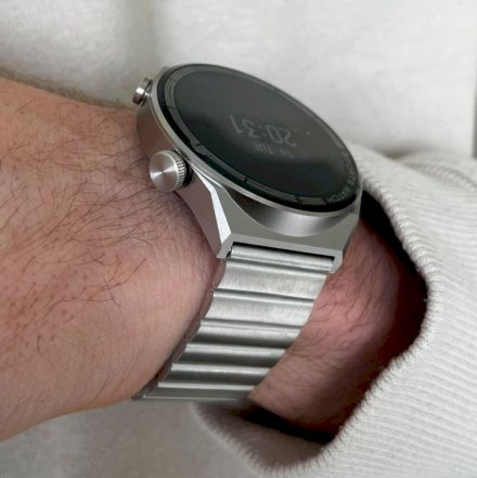Srebrny męski smartwatch z funkcją rozmowy Rubicon RNCE99 SMARUB195