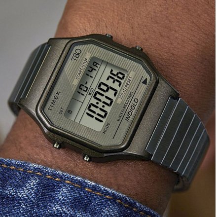 Męski zegarek Timex Expansion zielony z bransoletką TW2U94000