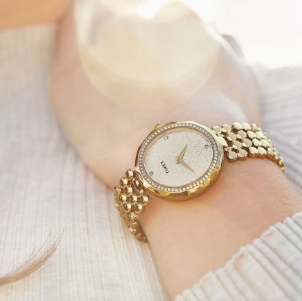 Złoty zegarek Timex City z bransoletką TW2V02500