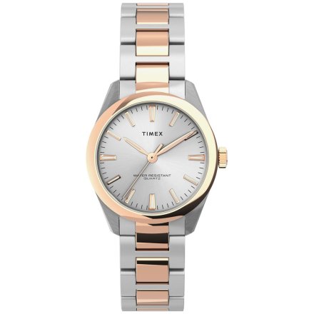 Srebrno-różowozłoty zegarek Timex Highview z bransoletką TW2V26500