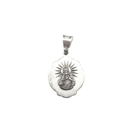 Srebrny medalik z Matką Boską i Jezusem GR32 • OUTLET Srebro 925