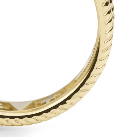 Złoty pierścionek obrączka Fossil Sutton damski vintage na szczęście r. 10 JF04124710