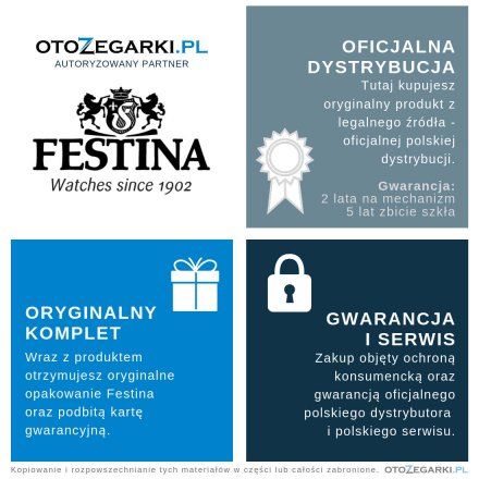 Zegarek Damski Festina z kryształkai na bransolecie 20503/2 BOYFRIEND